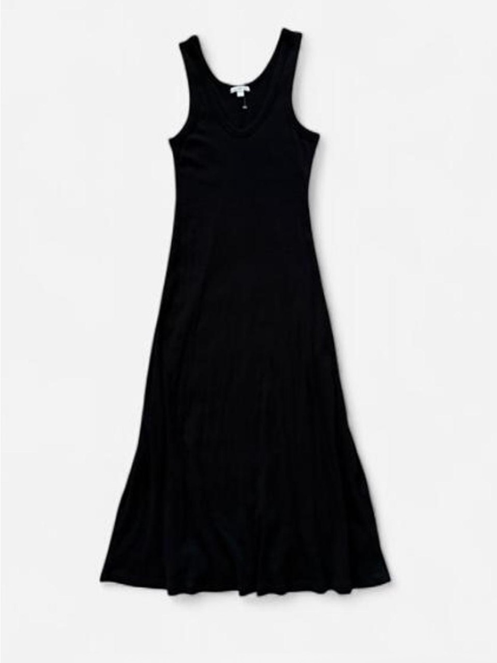 James Perse Standard Black Cotton Maxi Tank Dress Size 1 Minimalist